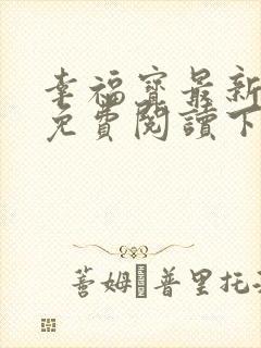 幸福宝最新章节免费阅读下载