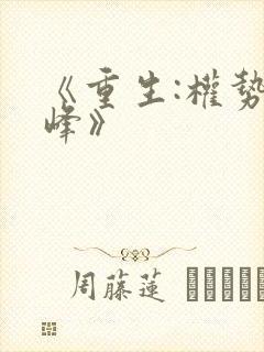 《重生:权势巅峰》