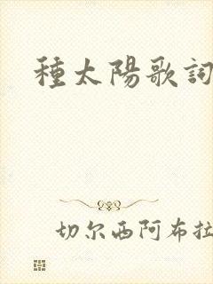 种太阳歌词