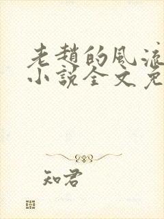 老赵的风流人生小说全文免费阅读