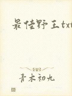 最佳野王txt
