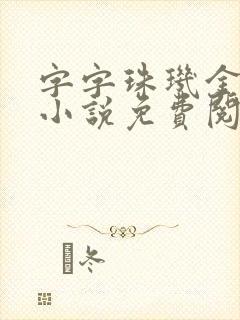 字字珠玑金银花小说免费阅读