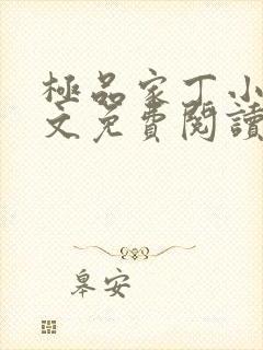 极品家丁小说全文免费阅读