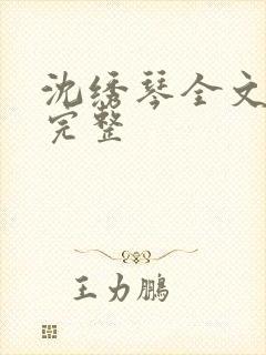 沈绣琴全文阅读完整