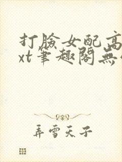 打脸女配高攀txt笔趣阁无弹窗