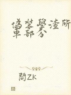 伪装学渣所有开车部分