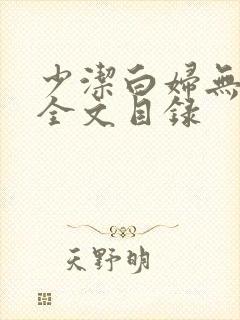 少洁白妇无删减全文目录