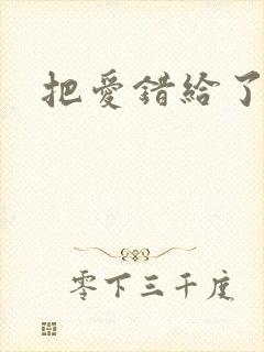 把爱错给了你