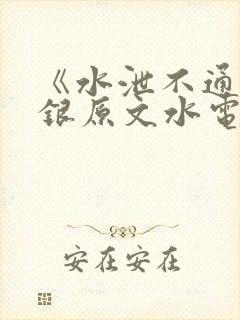 《水泄不通》金银原文水电工