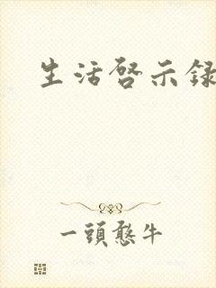 生活启示录结局