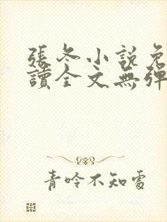 张冬小说免费阅读全文无弹窗