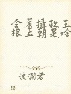 含着摄政王的紫根上朝是啥小说