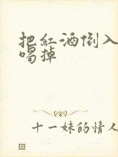 把红酒倒入b里喝掉