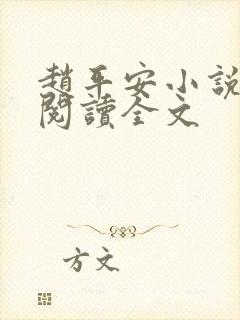 赵平安小说免费阅读全文