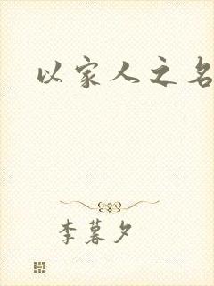 以家人之名小说