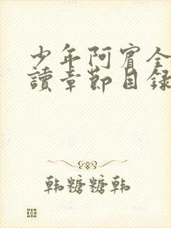 少年阿宾全文阅读章节目录