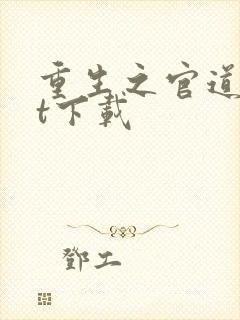 重生之官道txt下载