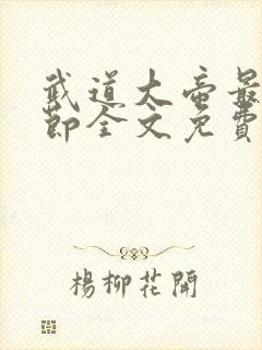 武道大帝最新章节全文免费阅读