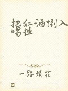 把红酒倒入b里喝掉