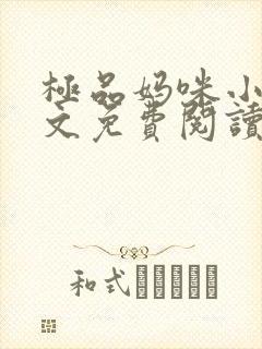 极品妈咪小说全文免费阅读