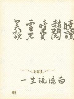 吴雪晴赵晓东小说免费阅读