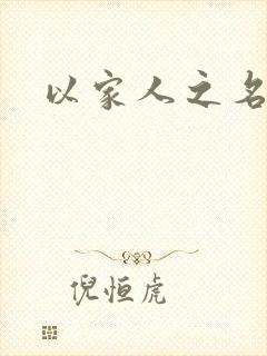 以家人之名小说