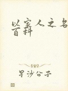 以家人之名百度百科