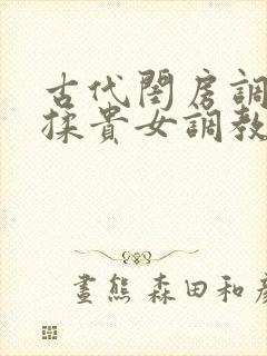 古代闺房调教h揉贵女调教记