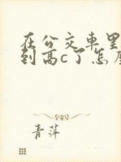 在公交车里c弄到高c了怎么办