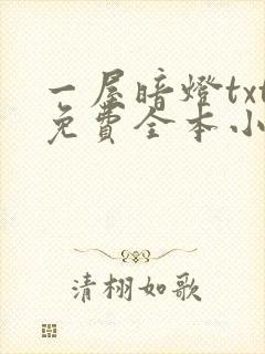 一屋暗灯txt免费全本小说电子书
