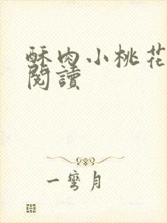 酥肉小桃花全文阅读