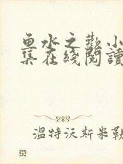 鱼水之欢小说全集在线阅读