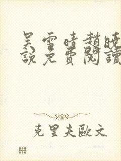 吴雪晴赵晓东小说免费阅读