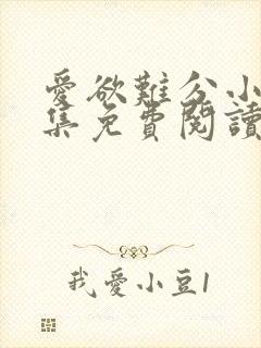 爱欲难分小说全集免费阅读