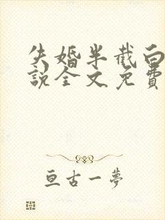 失婚半截白菜小说全文免费阅读