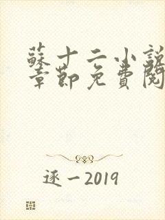 苏十二小说最新章节免费阅读下载