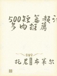 500短篇超污多肉推荐