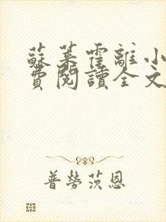 苏莱霍离小说免费阅读全文