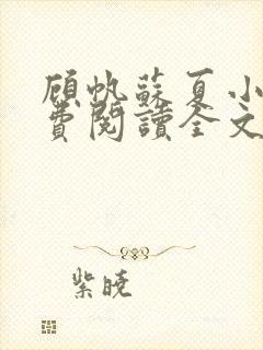 顾帆苏夏小说免费阅读全文