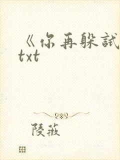 《你再躲试试》txt