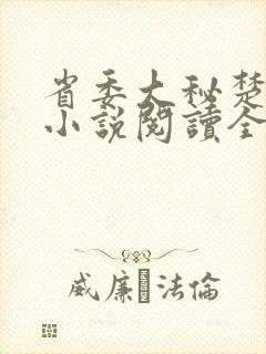 省委大秘楚东恒小说阅读全文