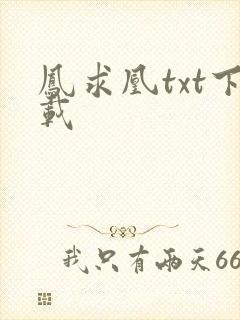 凤求凰txt下载