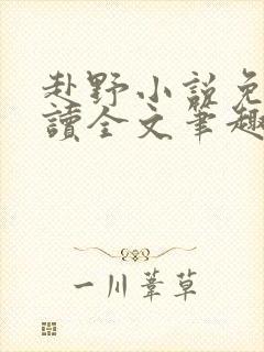 赴野小说免费阅读全文笔趣阁