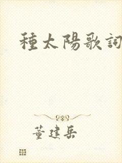 种太阳歌词