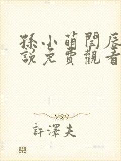 孙小萌闫辰的小说免费观看