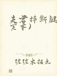 夫君摔断腿后(完本)