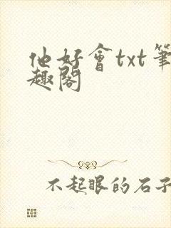 他好会txt笔趣阁