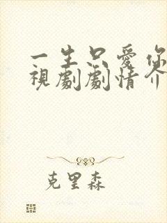 一生只爱你 电视剧剧情介绍