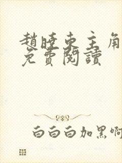 赵晓东主角小说免费阅读