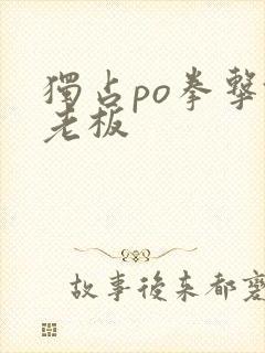 独占po拳击馆老板